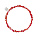 Knoxville 4mm Crystal Bracelet- Red