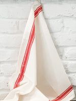 VINTAGE RED STRIPE DISH TOWEL