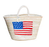 AMERICANA STRAW FLAG TOTE