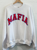 MAFIA MOCK NECK CREW- WHITE by The Good Game Co.