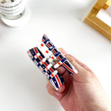 Independence Day US Flag Pattern Half Circle Hair Clip: A
