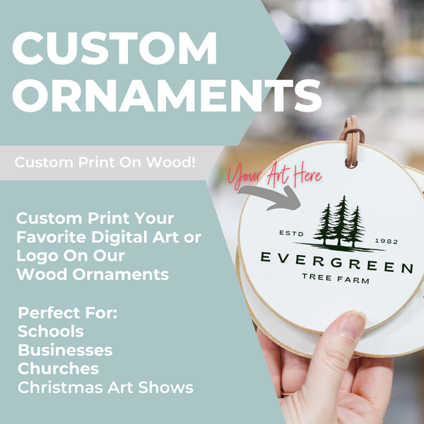 Custom Ornament, Your Art Design, Customizable, Ornament