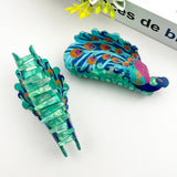Creative Fashion Peacock Hair Claw Clip – Animal Style: Green