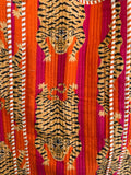 ORANGE TIGER QUILTED TOTE