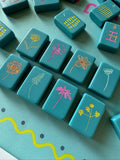 PEACE LOVE MAHJONG OG Mahj Tiles - Totally Teal: Totally Teal