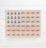 Nautical Flag Canvas Art Print, Coastal Wall Decor 8x10 LOB: 11x14
