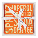APEROL SPRITZ COCKTAIL NAPKINS W/TRAY