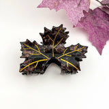 Maple Leaf Hair Claw Clips – Autumnal Nature Charm: DarkBrown
