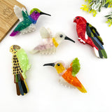 Hummingbird Hair Claw Clip, Elegant Acetate Bird Hair Clip: Hummingbird-Orange