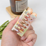 Magic color acetate large square Hair Claw Clip: Over size