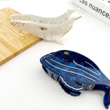Humpback Whale Claw Clip, Marine Life Series Hair Clip: Blue