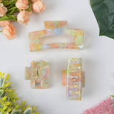 Magic color acetate large square Hair Claw Clip: Middle