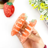 Strawberry Hair Clip,Fruit Claw Clip: Red