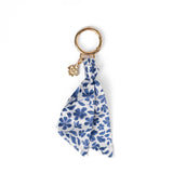 Floral Satin Keychain: Porcelain Floral