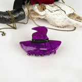 Magician witch hat hair clip: Purple