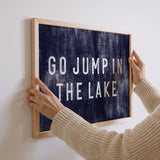 Go Jump In The Lake Canvas Art Print Coastal Wall Decor 8x10: 11x14