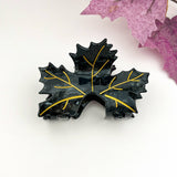 Maple Leaf Hair Claw Clips – Autumnal Nature Charm: LightAmber