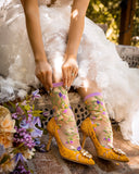 FLORAL SHEER CREW SOCK