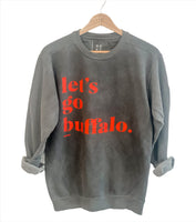 LET’S GO BUFFALO CREW - VINTAGE CHARCOAL