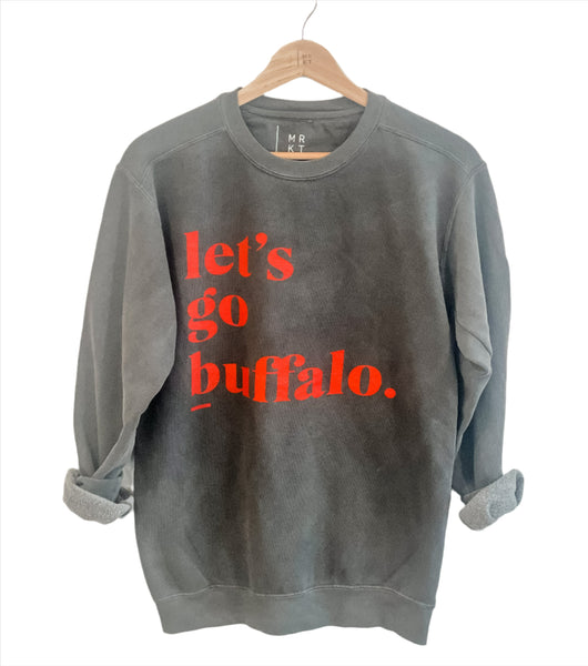 LET’S GO BUFFALO CREW - VINTAGE CHARCOAL