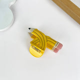 Acetate pencil hair claw clip: Yellow