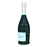 Blue & Green Christmas Tartan Prosecco Bottle Wrap