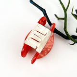 Mushroom Plant Acetate Hair Claw Clip: Red
