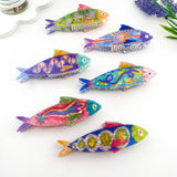 Tropical Leaf Acrylic Hair Claw Clip Beach Style: BlueGreen