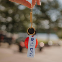 Boat Keys Keychain: Orange / Keychain with Hang Tag