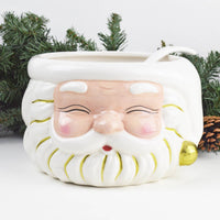 WHITE SANTA FACE PUNCH BOWL