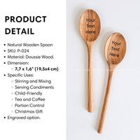 I Love You Engraved Wooden Spoon - Valentine Gifts