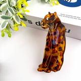 Jaguar Hair Clip,Animal Acetate Claw Clip: B1
