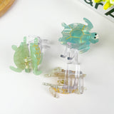 Blue Turtle Claw Clip,Animal Hair Clip: Small