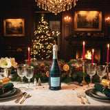 Blue & Green Christmas Tartan Prosecco Bottle Wrap