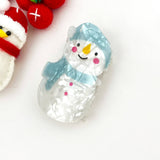 Christmas Festive Acrylic Printed Hair Claw: E