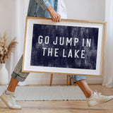 Go Jump In The Lake Canvas Art Print Coastal Wall Decor 8x10: 11x14