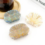 Crystal Shell Claw Clip, Ocean Creatures Hair Clip: White