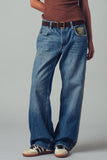 Wide-Leg Utility Stripe Denim Jeans: DENIM OLIVE / S-2/M-2/L-2