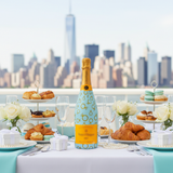 Blue Engagement Ring Champagne Bottle Wrap