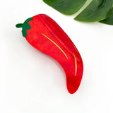 Red Chili Pepper Hair Claw Clip, Funny Vegetable Hair Clip: Chili