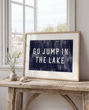 Go Jump In The Lake Canvas Art Print Coastal Wall Decor 8x10: 11x14