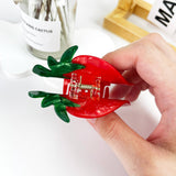 Strawberry Fruit  Hair Clip : Red