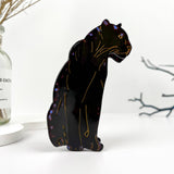 3.94" Exquisite & Wise Jaguar Acetate Hair Claw Clip: Black