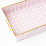 PREPPY PINK CANE TRAY - SMALL
