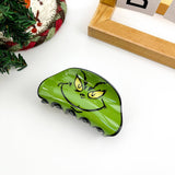 Green Goblin Face Hair Claw Clip: Green