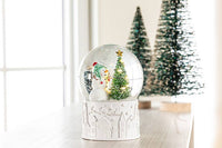 Snowman w/LED Tree Snow Globe-5"H