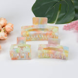 Magic color acetate large square Hair Claw Clip: Over size