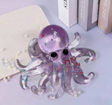 Glitter Transparent Slow Rebounding Octopus Squeeze Toy: Blue-white