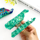 Creative Fashion Peacock Hair Claw Clip – Animal Style: Green
