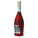 Red & Green Christmas Tartan Prosecco Bottle Wrap